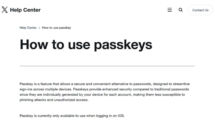 青龙苹果维修店铺分享iOS用户如何通过通行密钥(Passkey)登录 